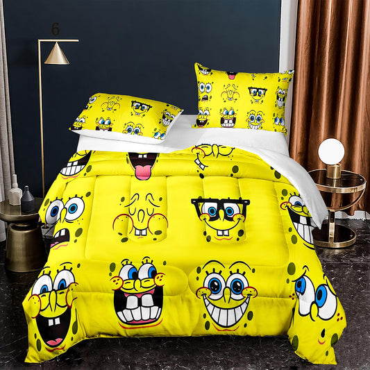 3-teiliges SpongeBob Schwammkopf-Bettwäsche-Set für Kinder 