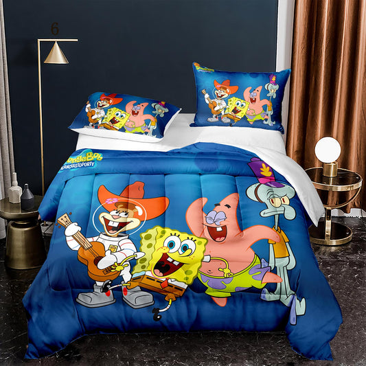 3D-Bettwäscheset SpongeBob Schwammkopf und seine Freunde 