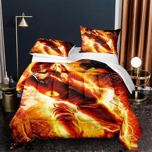 DC Super Hero The Flash King Size Comforter And Bed Sheet Set