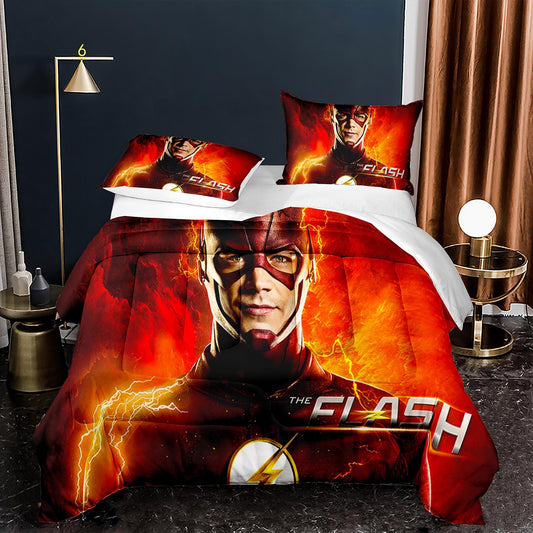 DC Super Hero The Flash Full Size Comforter And Bed Sheet Set