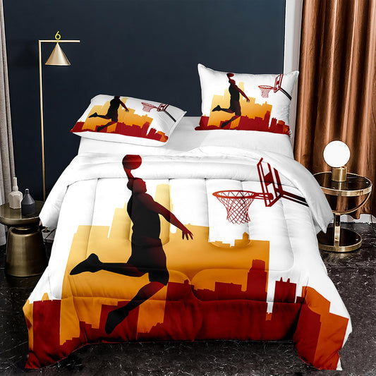 Basketball comforter set slam dunk basketball 28