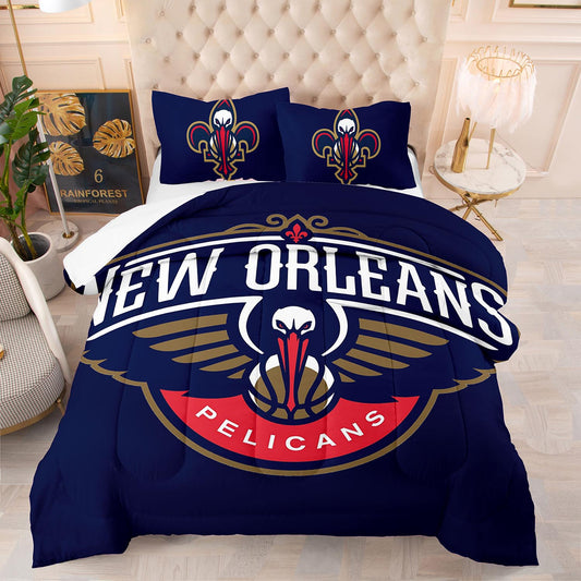 New Orleans Pelicans King Bettdecke Set Geschenk für Freund 