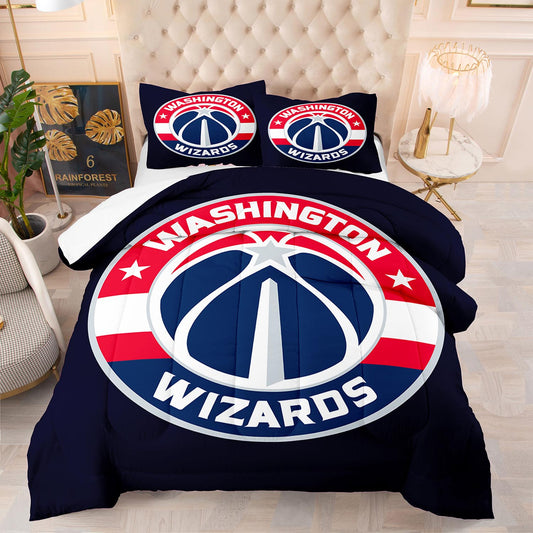 Washington Wizards twin size comforter bed sheet set with cotton filling