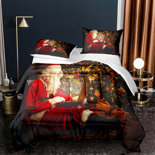 Christmas Gift By Santa Claus 3D Comforter And Bed Sheet Set