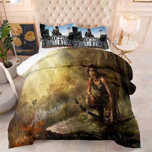 Tomb Raider Lara in the jungle Comforter Set