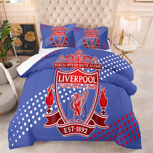 4pcs Liverpool King Size Comforter Set
