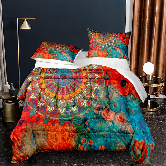 Microfiber Mandala 4PCS Comforter And Bed Sheet Set