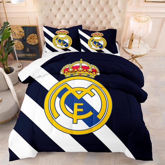 Real Madrid Comforter Set Bedding Set Classic Black And White