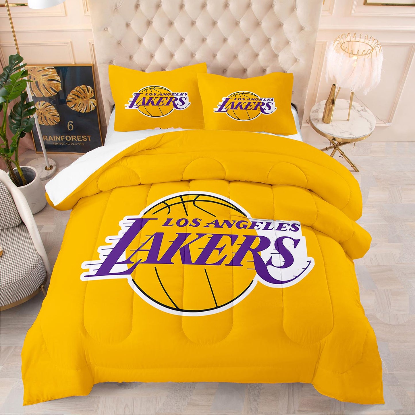 NBA Los Angeles Lakers Bettdecke Set Geschenk für Sohn 