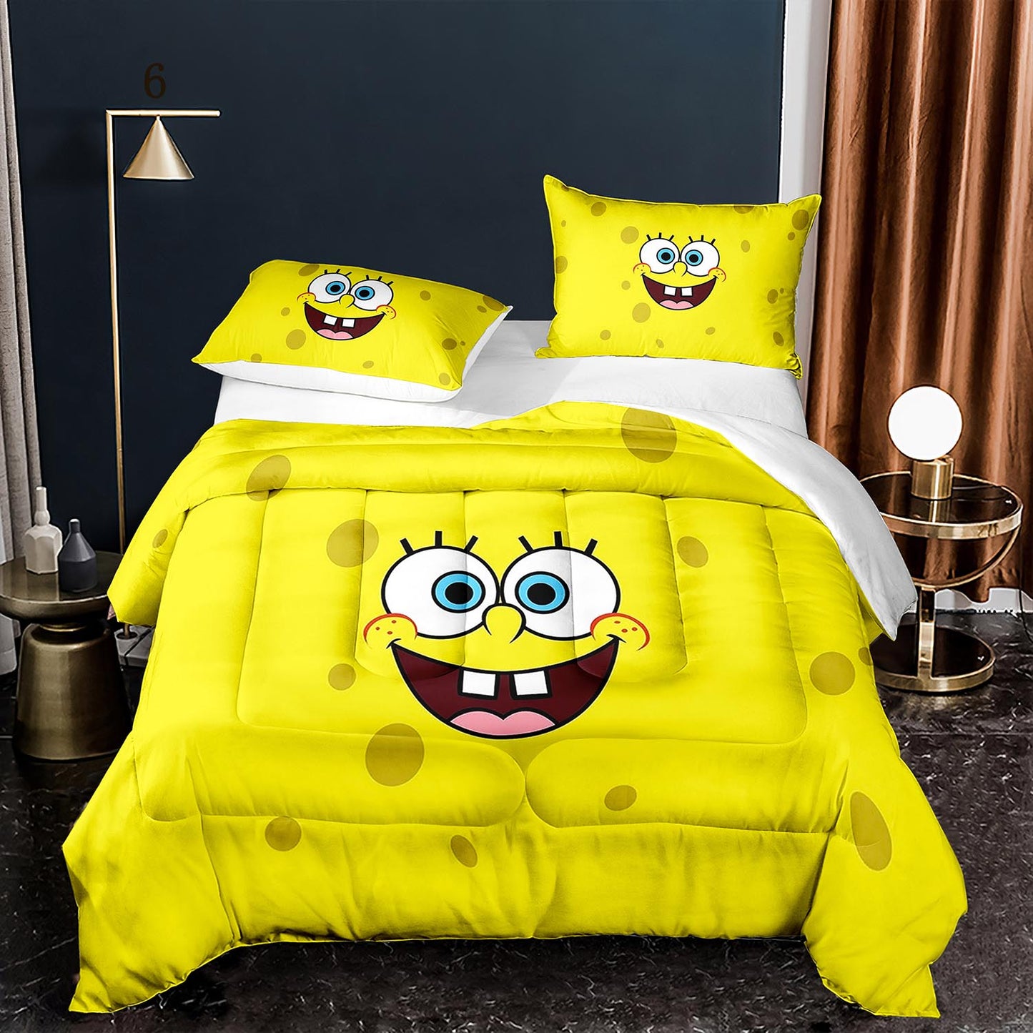 Children's cartoon SpongeBob SquarePants linens set