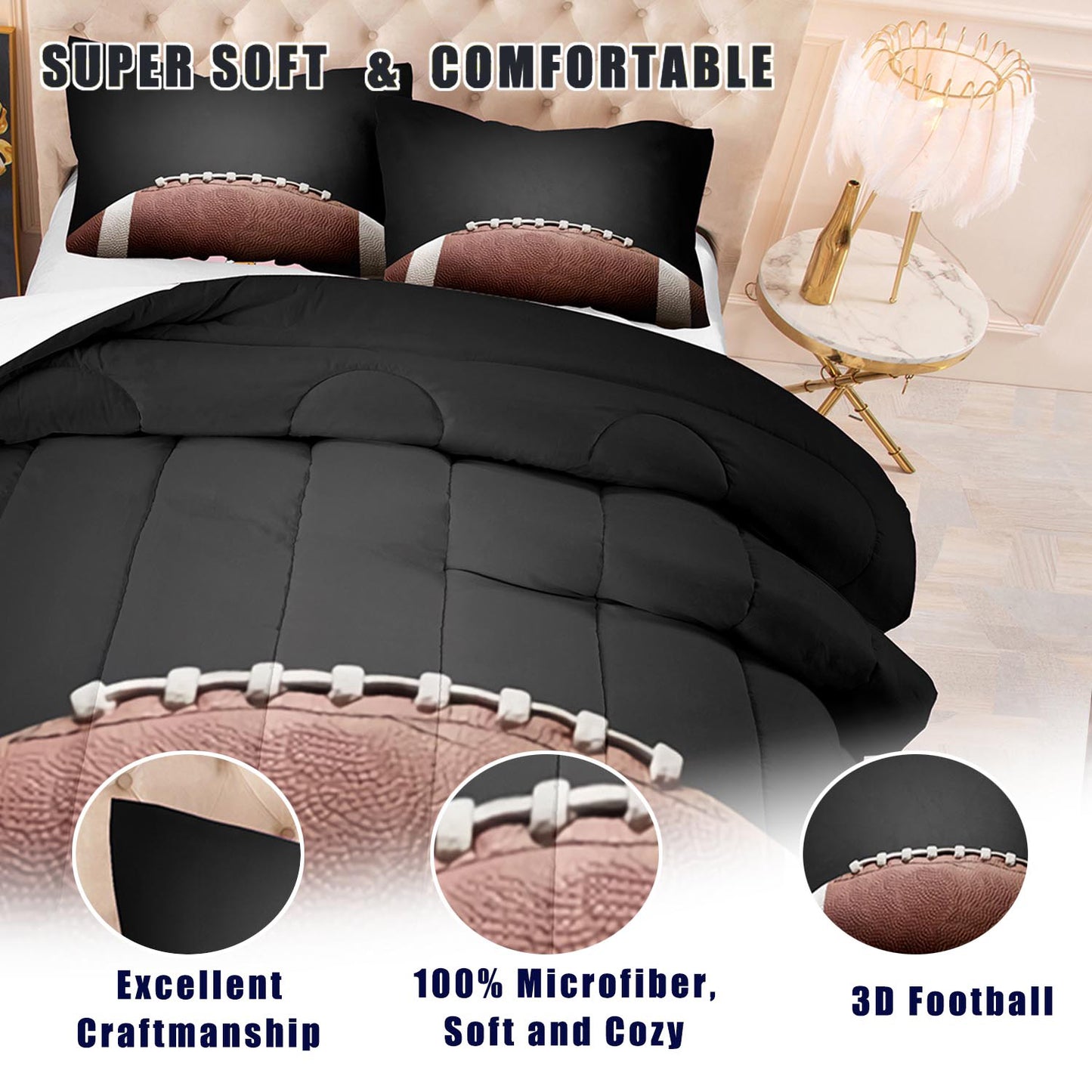 American football Comforter Set football1015