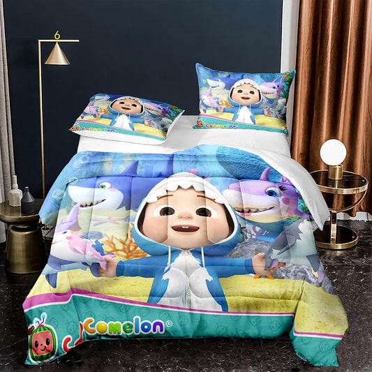 Children's cartoon Cocomelon baby comforter set 1003