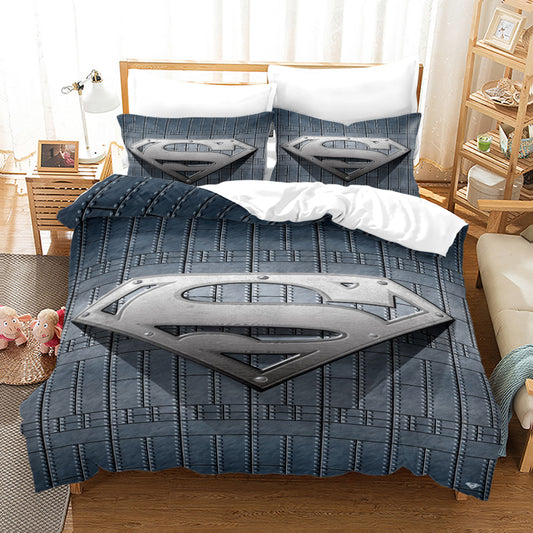 3D Superman comforter set Man of Steel queen size