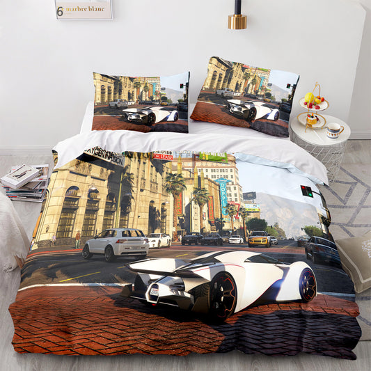 GTA supercar 3D comforter set king size
