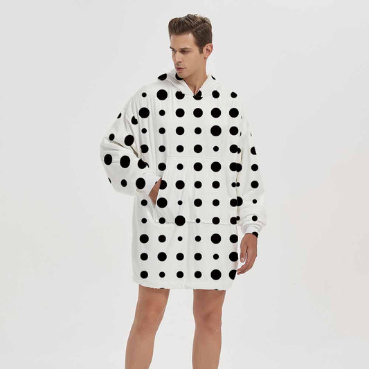3d black spots winter homewear blanket hoodie