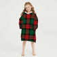 3D-Weihnachtsstreifen-Winter-Homewear-Decken-Hoodie für Kinder