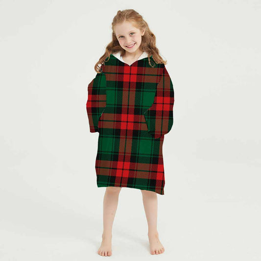 3d Christmas stripes winter homewear blanket hoodie for children