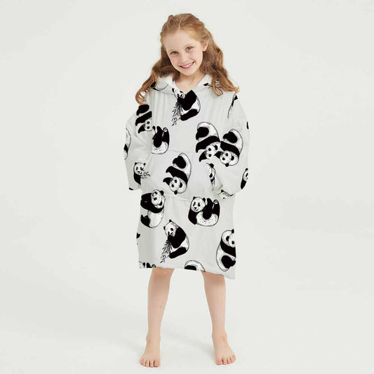 3d panda winter homewear blanket hoodie