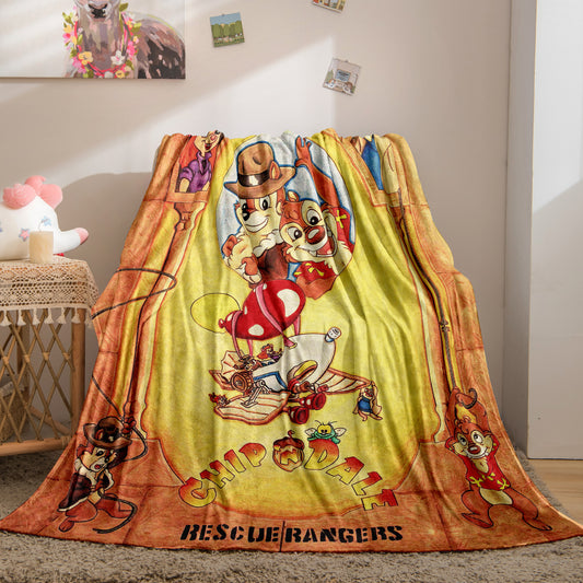 Rescue Rangers Chip And Dale Super Soft bedding blanket 60x80 inch Christmas Gift