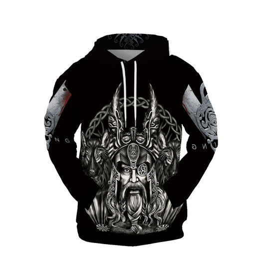 Nordische Mythologie Odin Eye Hoodie Pullover 3D-Druck-Sweatshirts