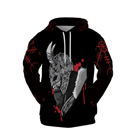 Free Shipping Unique Viking Hoodies Pullover 3d Norse Mythology Odin