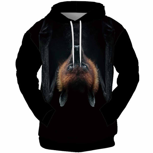 Fledermaus-Hoodie-Pullover mit 3D-Druck-Sweatshirts