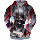 Kostenloser Versand Kaneki Ken Hoodie Pullover 3D-Druck-Sweatshirts