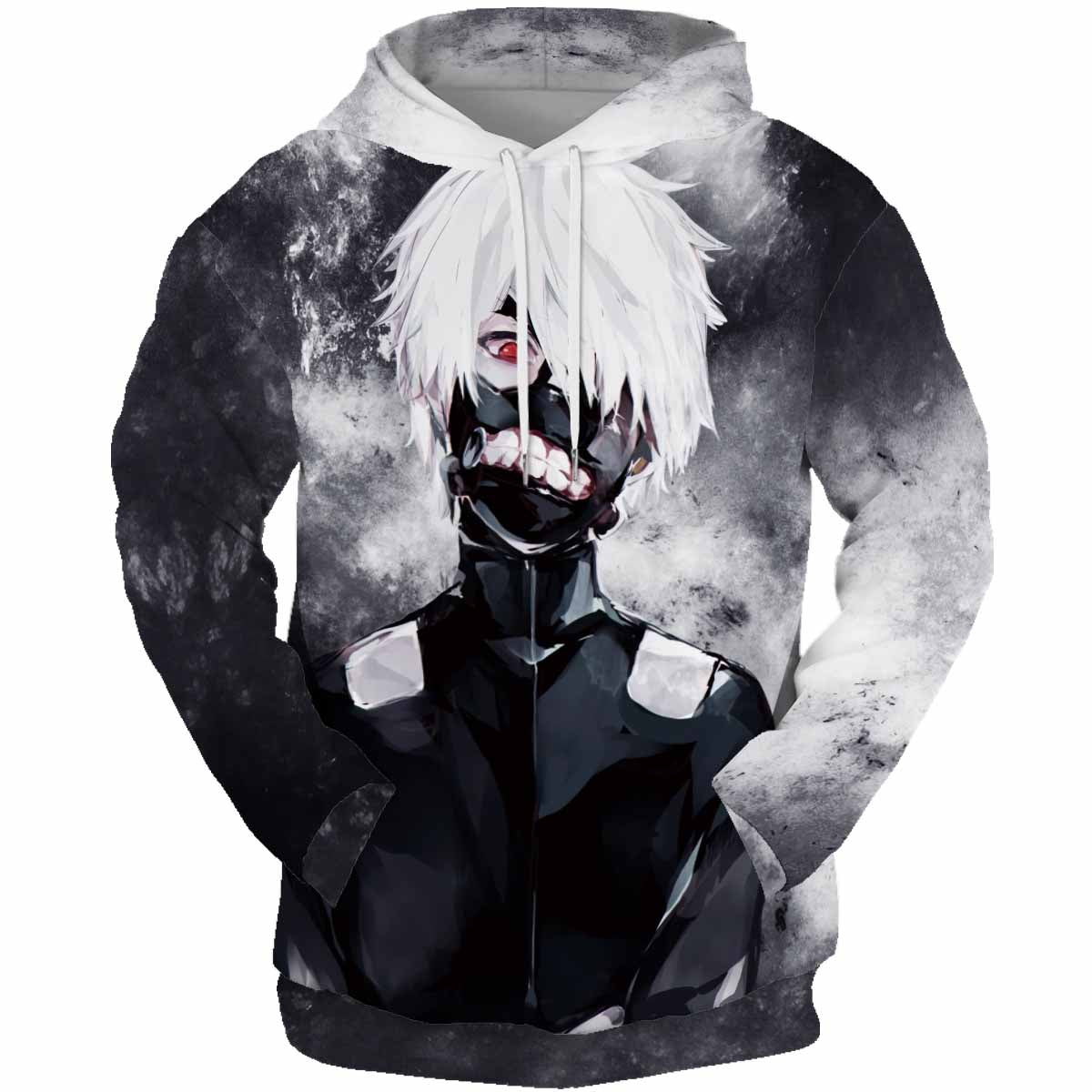 Herren Hoodie Pullover 3D-Druck Sweatshirts Tokyo Ghoul Kaneki Ken