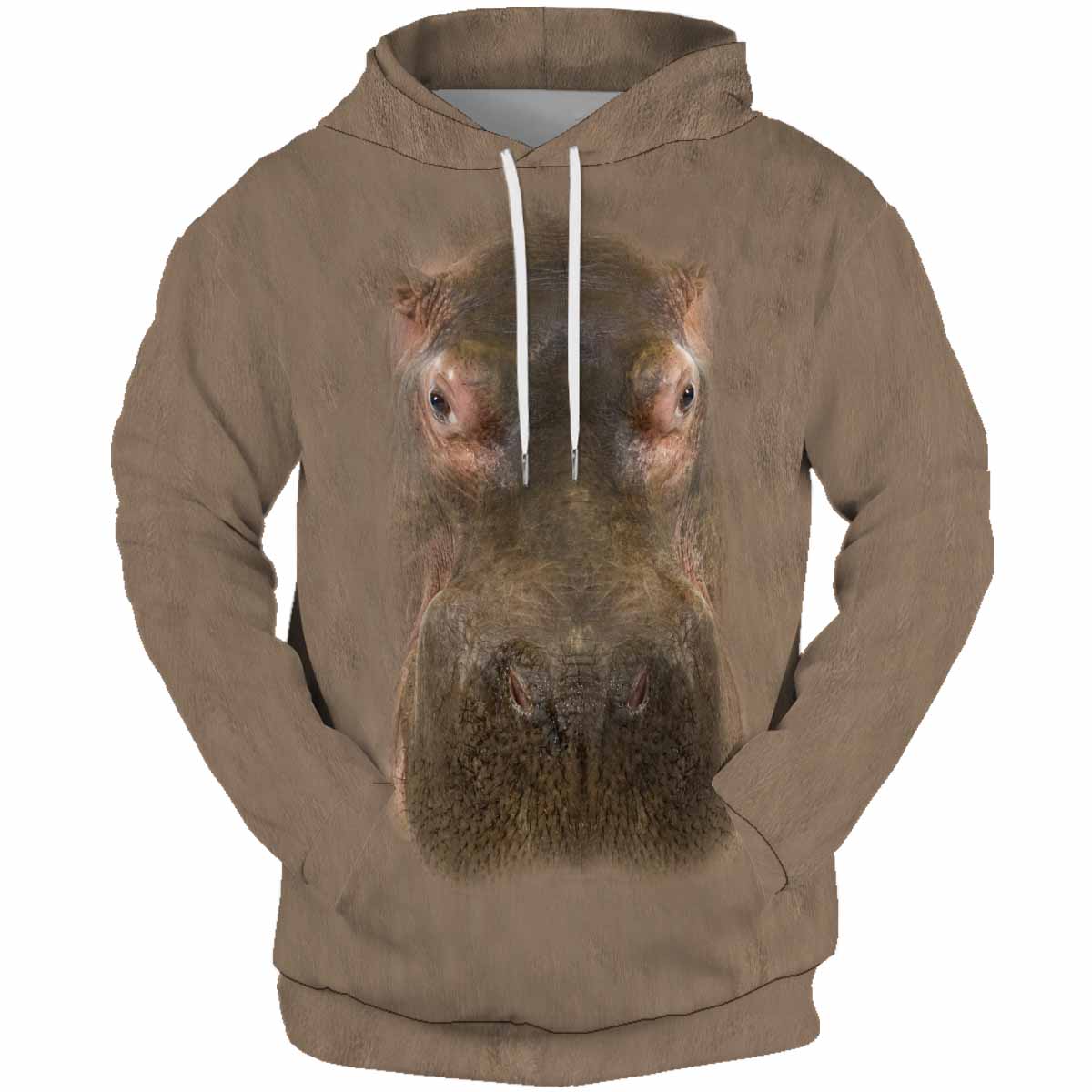 Hippo Hoodie Pullover 3D-Druck-Sweatshirts