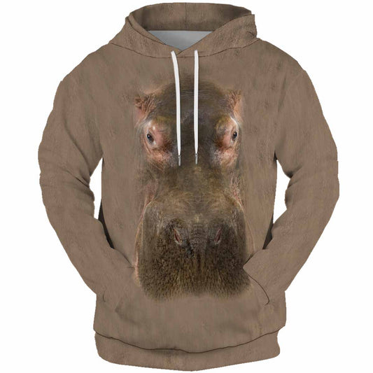 Hippo Hoodie Pullover 3D Print Sweatshirts