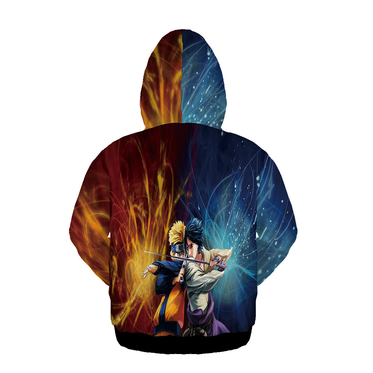 Herren Hoodie Pullover 3D Print Sweatshirts Naruto und Sasuke