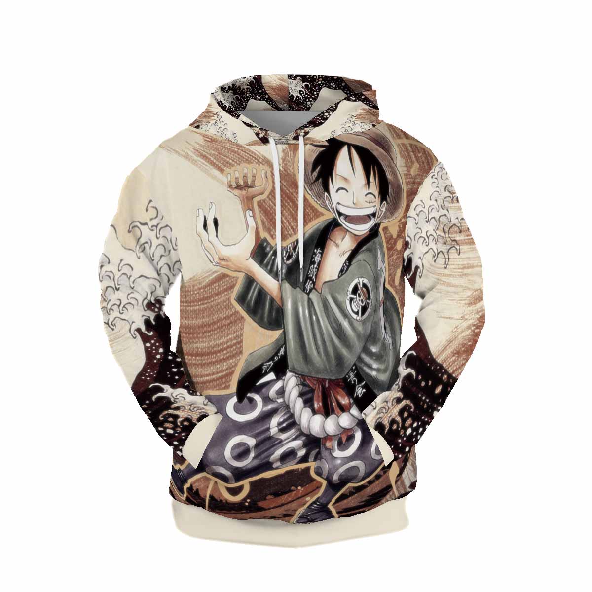 Kostenloser Versand One Piece Luffy Hoodie Pullover 3D-Druck-Sweatshirts