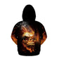 3D Print Skull Hoodie Pullover Sweatshirts Burning Skull