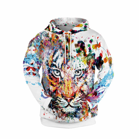 Customizing Graphic Hoodies 3D Print Tiger Pullover Sweatshirts