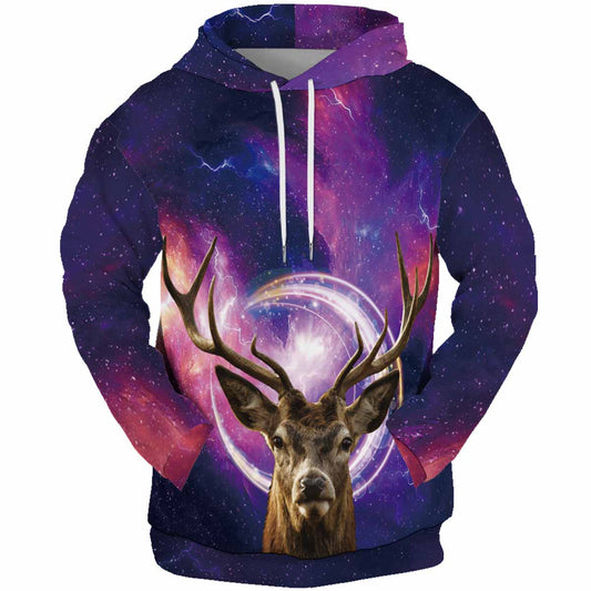Deer Hoodie Pullover 3D-Druck-Sweatshirts