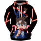 Detektiv Conan Fall geschlossen Hoodie Pullover 3D-Druck-Sweatshirts