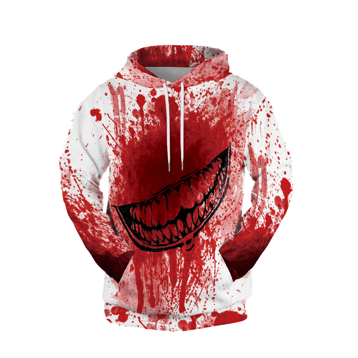 3D Print Joker Bloody Mouth Hoodie Pullover Sweatshirts