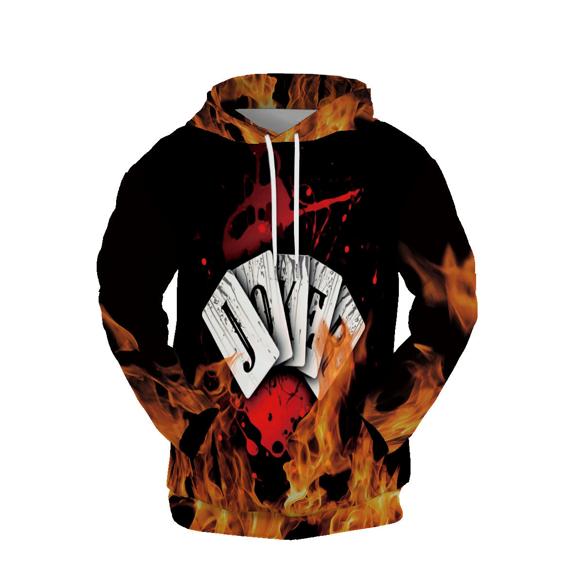 3D Print Joker Poker Hoodie Pullover Sweatshirts