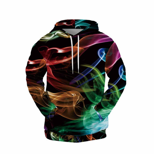 Customizing Colorful Smoke 3D Print Pullover Sweatshirts