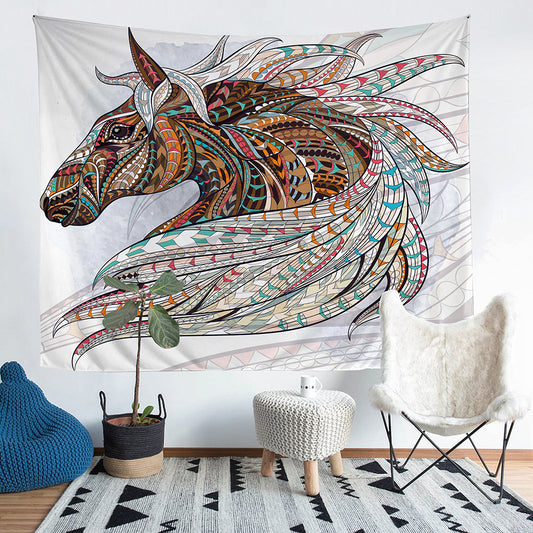 3D wall tapestry bohemian bear horse wall decoration Home Decor