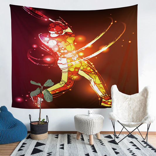3D tapestry wall decoration baseball player Home Decor