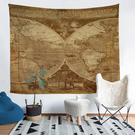 3D world map tapestry wall hanging Home Decor