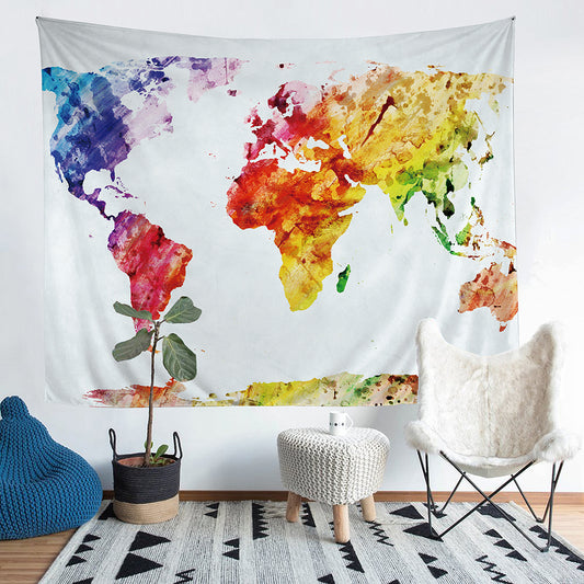 3D world map wall tapestry wall decoration Home Decor
