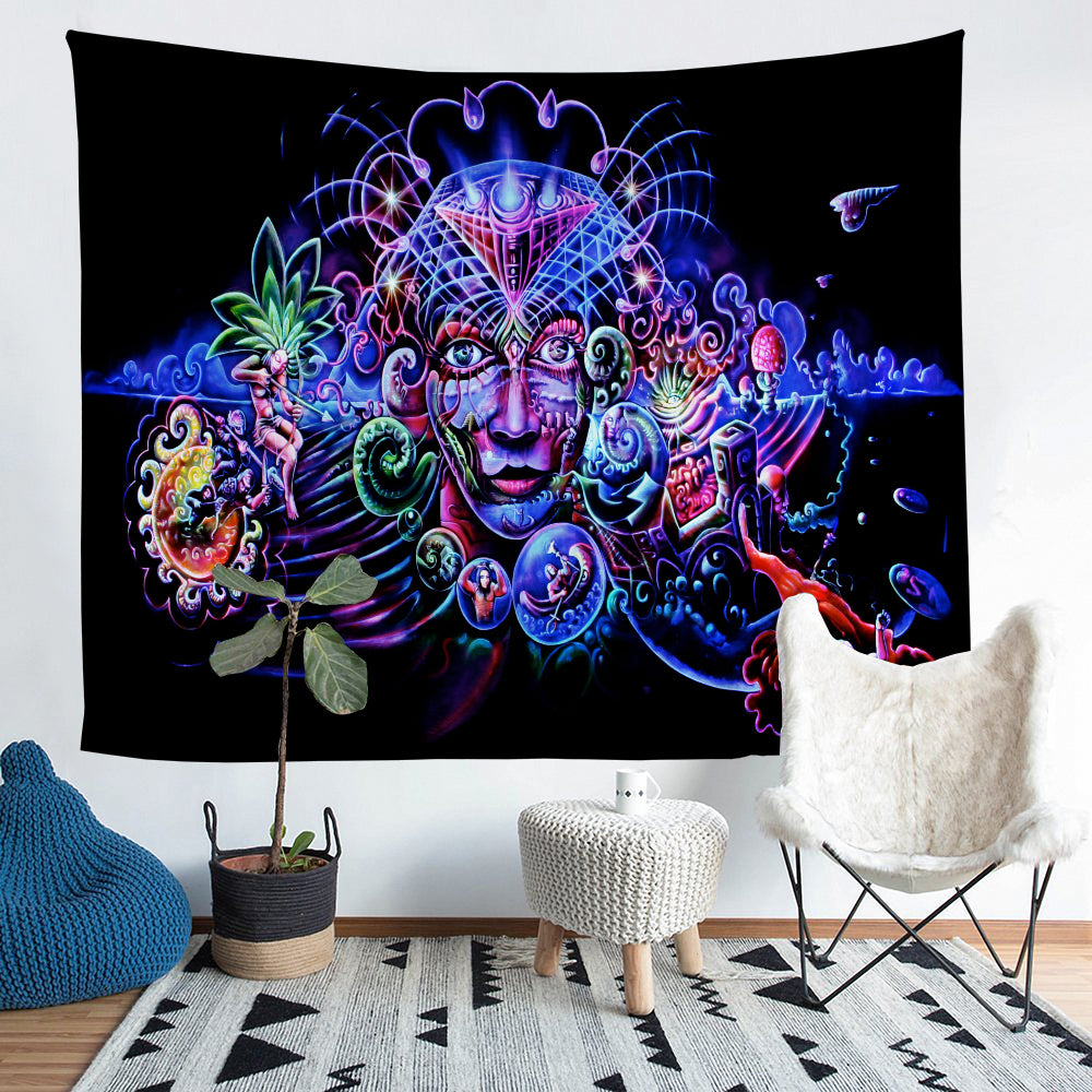 3D psychedelic tapestry custom wall hanging Home Decor