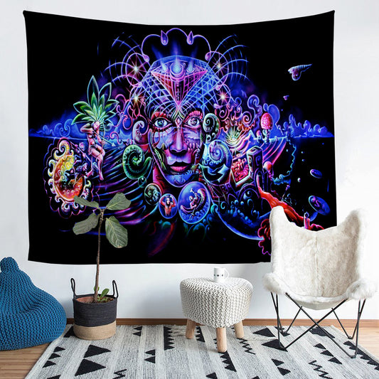 3D psychedelic tapestry custom wall hanging Home Decor