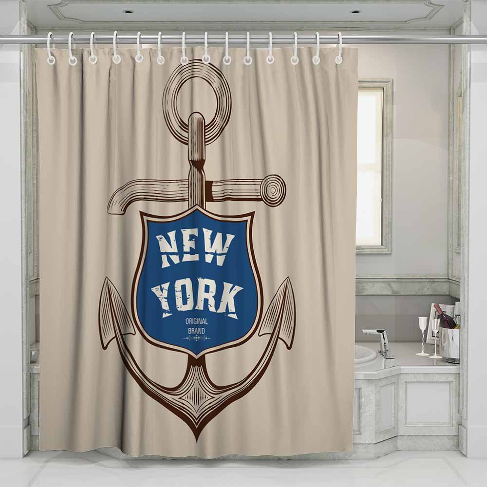 3D waterproof and mildewproof shower curtains New York anchor