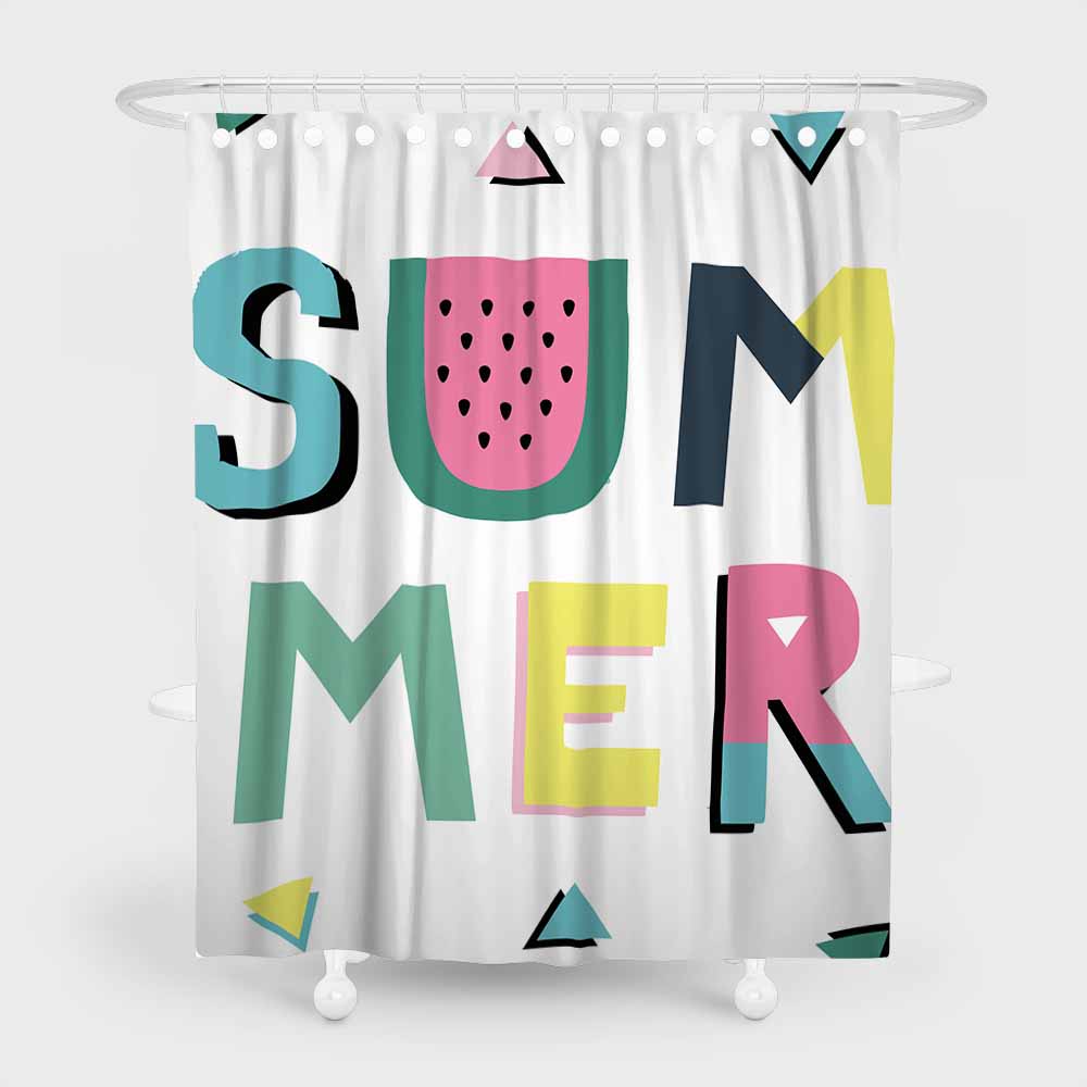 3D waterproof summer shower curtains