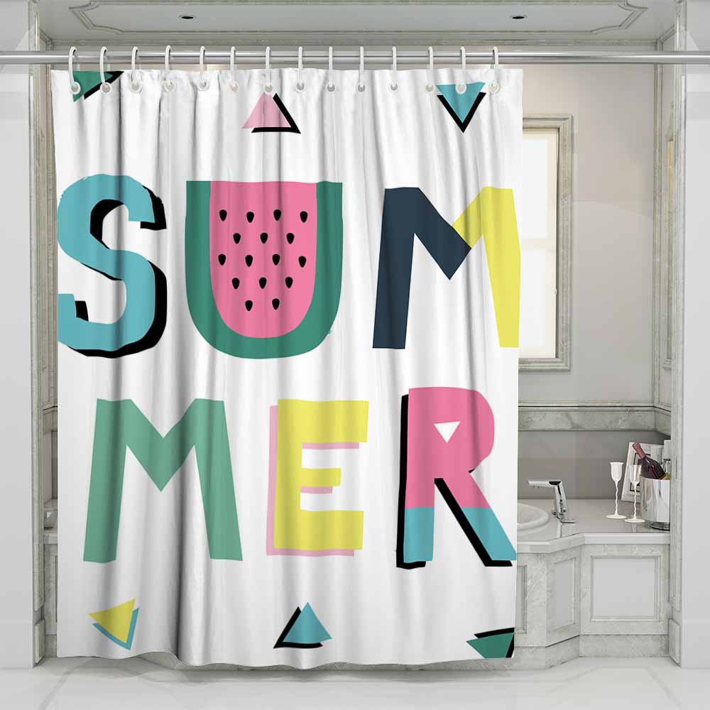 3D waterproof summer shower curtains