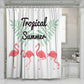 3D waterproof shower curtains tropical summer