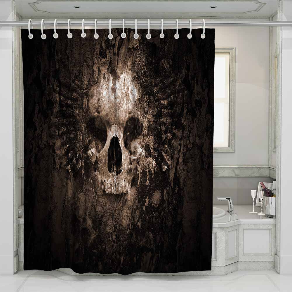 3D mildewproof dark skull shower curtains home decro